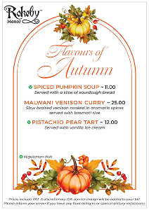 Emily’s Byre Menu