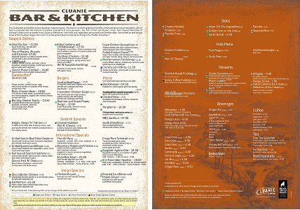View or Download our Menu here