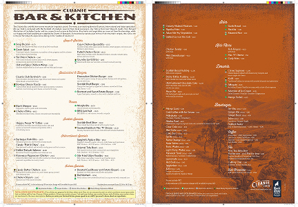 View or Download our Menu here