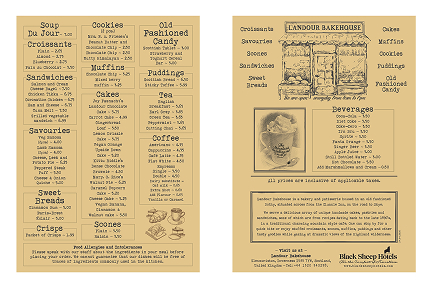 View or Download our Menu here