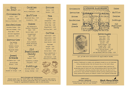 View or Download our Menu here