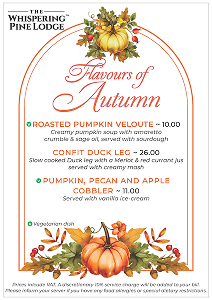 View or Download our Menu here